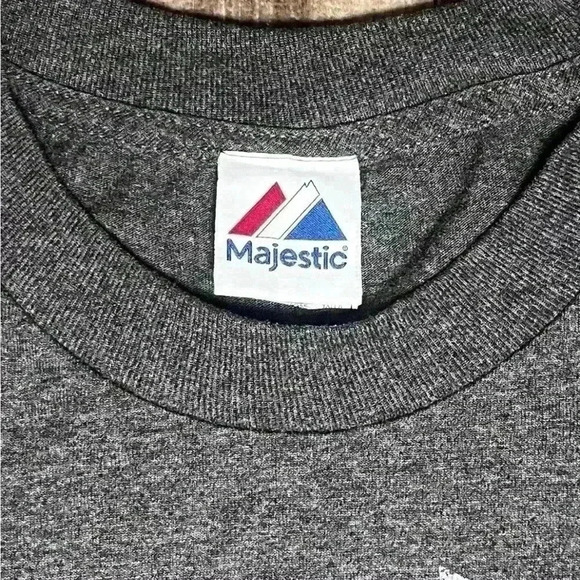 Majestic Miami Marlins T Shirt Mens XL Gray MLB Baseball Logo - Picture 4 of 5